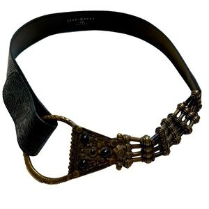 Suzi Roher Wide Belt Metal Gemstone Women's Large